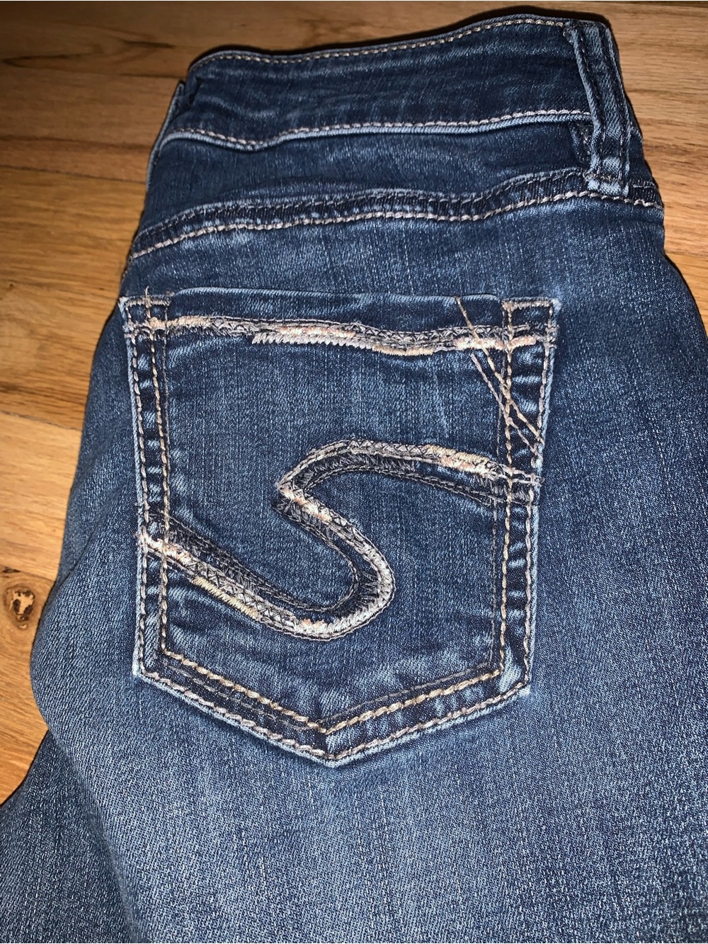 Silver Jeans Women Straight Leg Dark Blue Denim Jeans